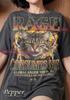 Rage Consumes Me Angry Cat Feline Comfort Colors® Tshirt, Fire And Lightning Vintage Bootleg Style Global Anger Tour Heavy Metal Tee