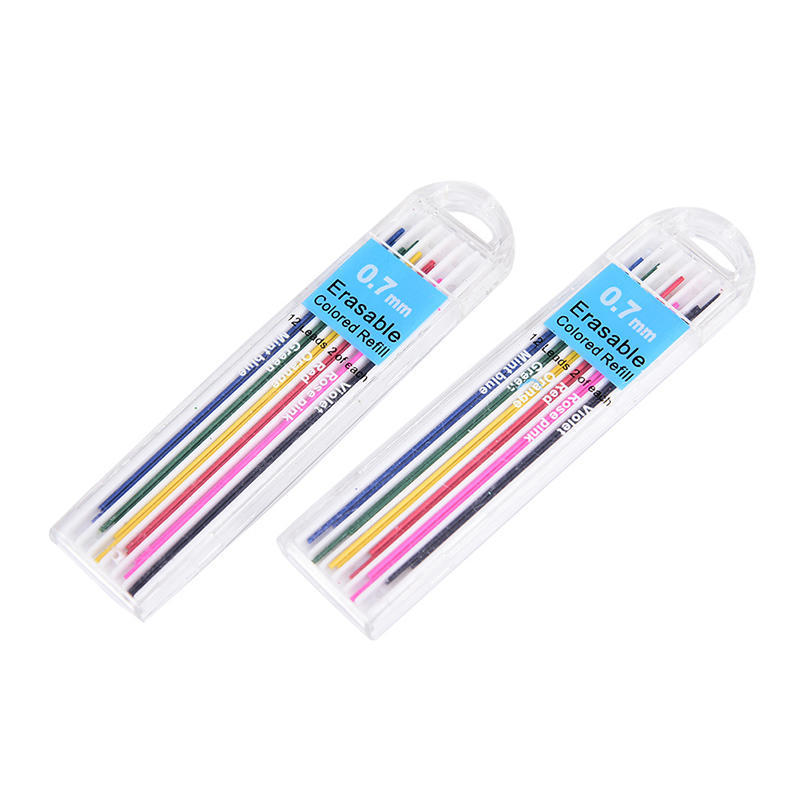 1 Boxes 0.7Mm Colored Mechanical Pencil Refill Lead Erasable Student Stationary