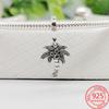 Real 100% 925 Sterling Silver Colorful Rainbow Pendant & Dream Catcher Heart Charm Fit Fashion 3mm Bracelet Romantic Gift