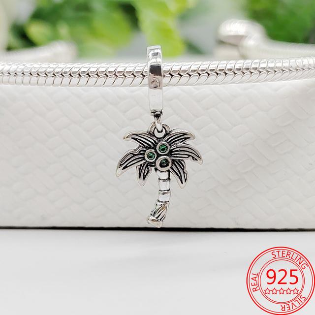 Real 100% 925 Sterling Silver Colorful Rainbow Pendant & Dream Catcher Heart Charm Fit Fashion 3mm Bracelet Romantic Gift