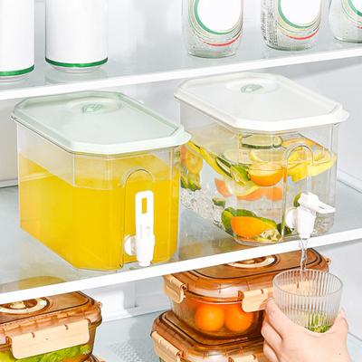 Getränkespender mit Zapfhahn, 3,5 l, Kaltwasserkrug, Getränkebehälter für Flüssigkeiten, für Kühlschrank, Limonadenständer, Saftkrug