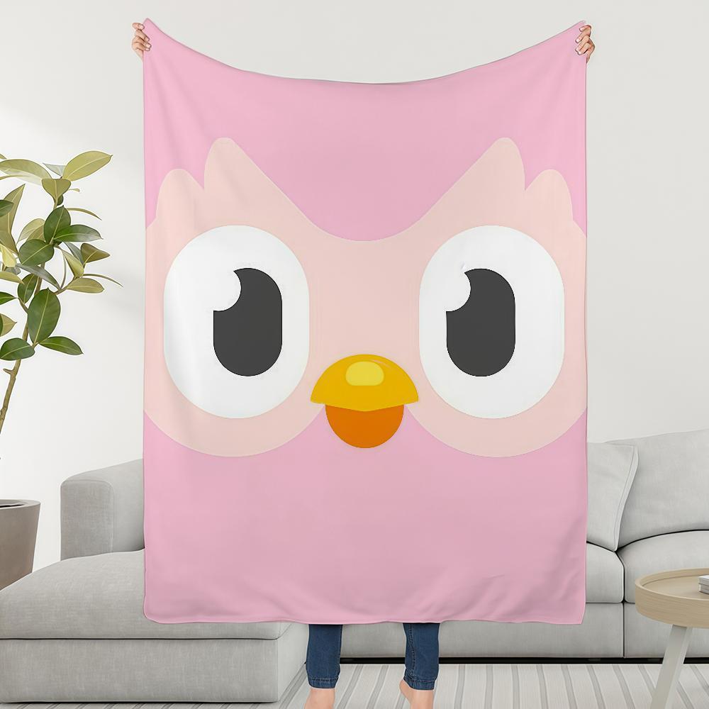 Funny Blanket Throw Super Cosy Plush Living Room Sofa D-DuolingoS-ES Couch Childish Cute Birthday Gifts