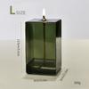 Creative Glass Candle Holder Room Decoration Color Square Candle Holder Home Furnishings Home Desktop Smoke Free Crispy Oil Lamp