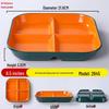 Four-Compartment Melamine Square Plate for Fast Food & Salads.