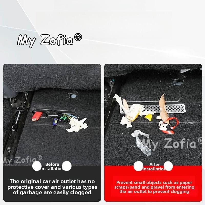 For Zeekr 7GT 2025 2026 Car Under Seat Air Vent Cover Dustproof Debris Blocking Air Outlet Grille Protector Interior Accessories
