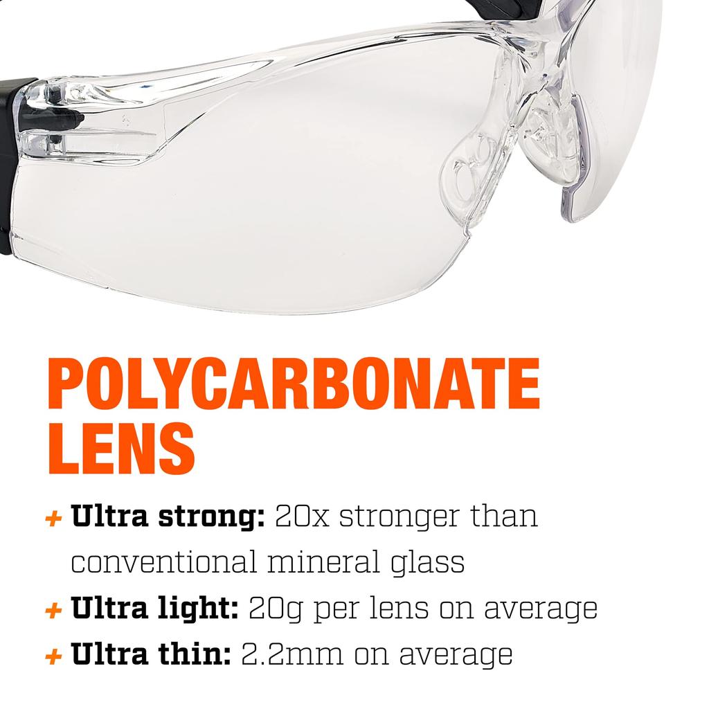 BOLLE SAFETY BSSI Matte Black Clear Lens RUSH+