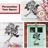 Hot Selling Metal Rose Wall Art Silhouette for Indoor Decoration