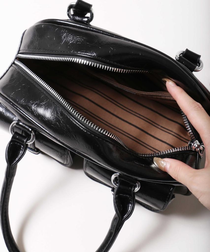 WEGO PHILLY Belt Pocket 2-Way Shoulder Bag, Girly, Women's, Size F, Black