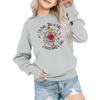 Kindermode Locker geschnittenes lässiges Langarm-Weihnachtspullover-Sweatshirt mit übergroßem Rundhalsausschnitt