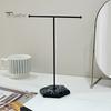 Metal T-shaped Jewelry Display Stand Necklace Holder with Stable Base Necklace Bracelet Storage Rack Jewelry Organizer