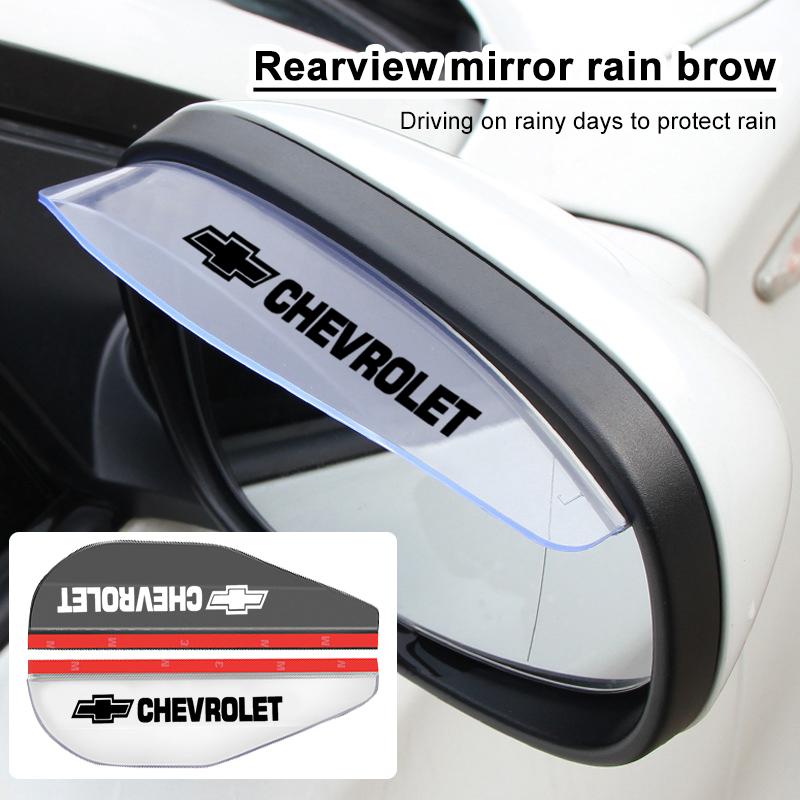 2 Piezas Protector de Visera para Lluvia Ceja Parasol para Espejo Lateral Retrovisor Trasero de Coche para Chevrolet Captiva Malibu Trax Aveo Colorado Cruze Spark