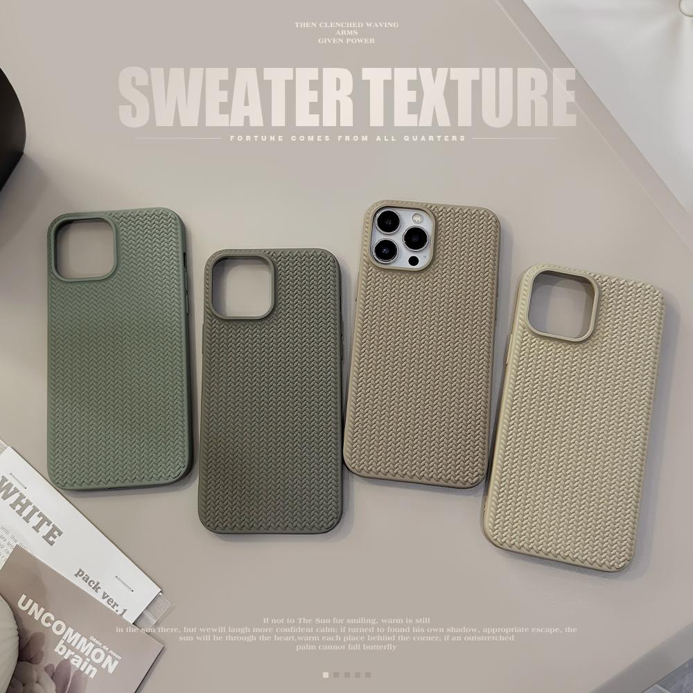 Fashion silicone Woven pattern mobile phone case for iphone 15 14 13 12 11 pro max plus soft Shockproof Bumper full Cover
