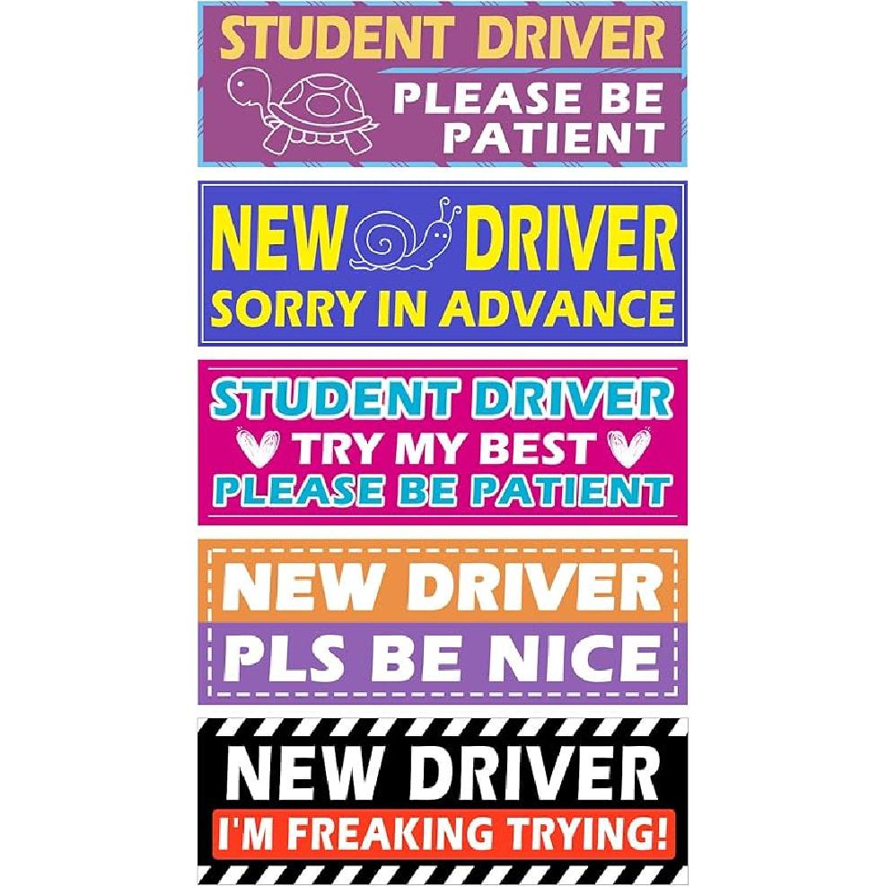 4Pcs Student Driver Magnetic Car Stickers For Beginners, New Magnetic Student Driver Stickers Signs For Car, Bumper Safety Decoration Supplies,