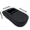 Car Center Console Armrest Cushion PU Leather Armrest Pillow With 2 Cup Holder Portable Auto Elbow Support Pad Central Arm Rest