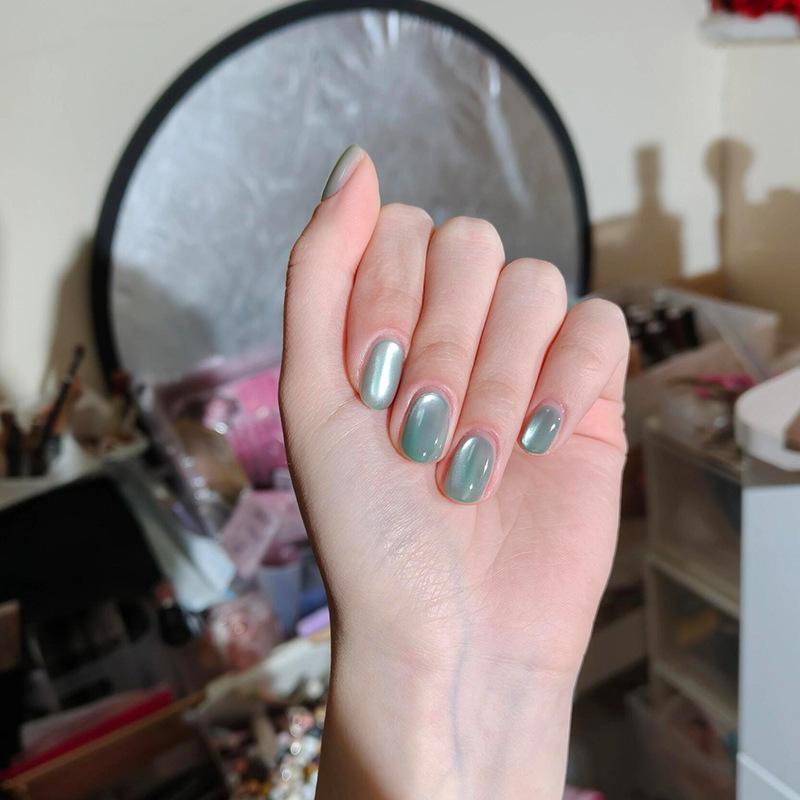 

763 Усовершенствованные прозрачные носимые ногти «Кошачий глаз» - Отбеливающая ледяная заплатка, Съемные и стильные