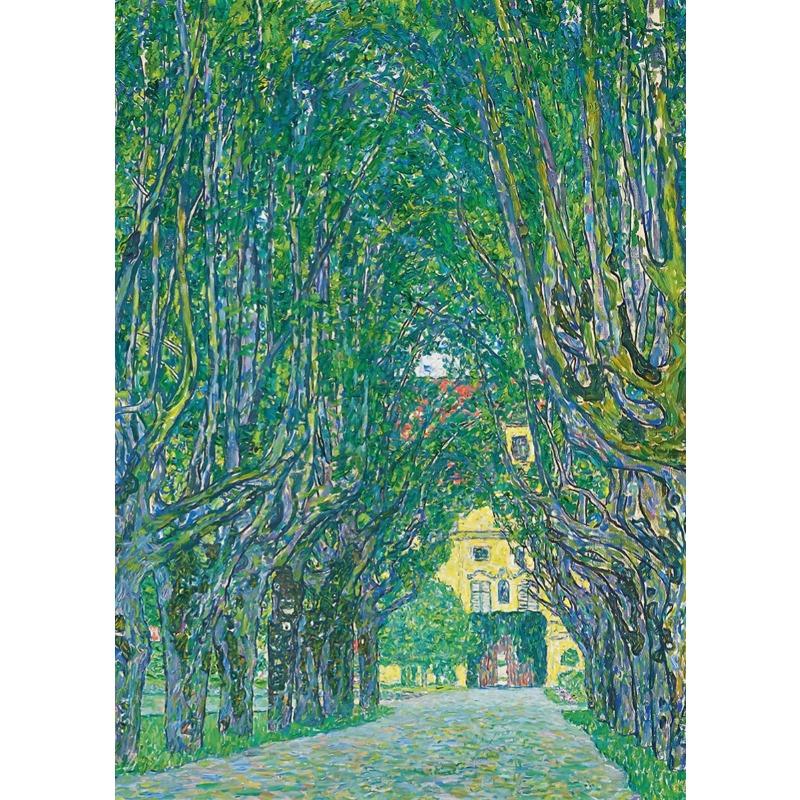 Gustav Klimt Green Flower Garden Flora Lady Wall Art Canvas Painting Nordic Poster and Prints Wall Picture for Living Room Decor