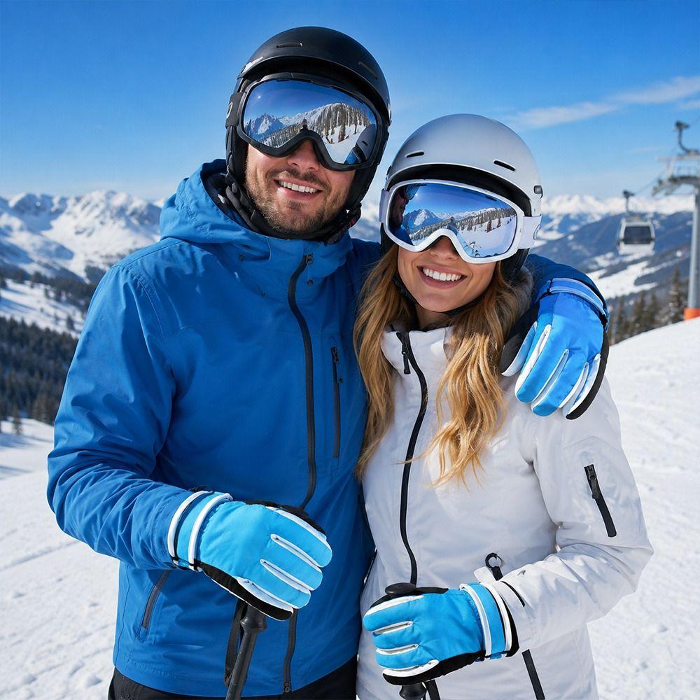 Waterproof Cycling Gloves Warm Snowboard Gloves Fashion Winter Skiing Gloves for Men Women