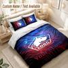 Set Biancheria da Letto Personalizzato 3 PezziCopripiumino Stampa LOSC Lille + 2 Federe Morbido Arredo Letto