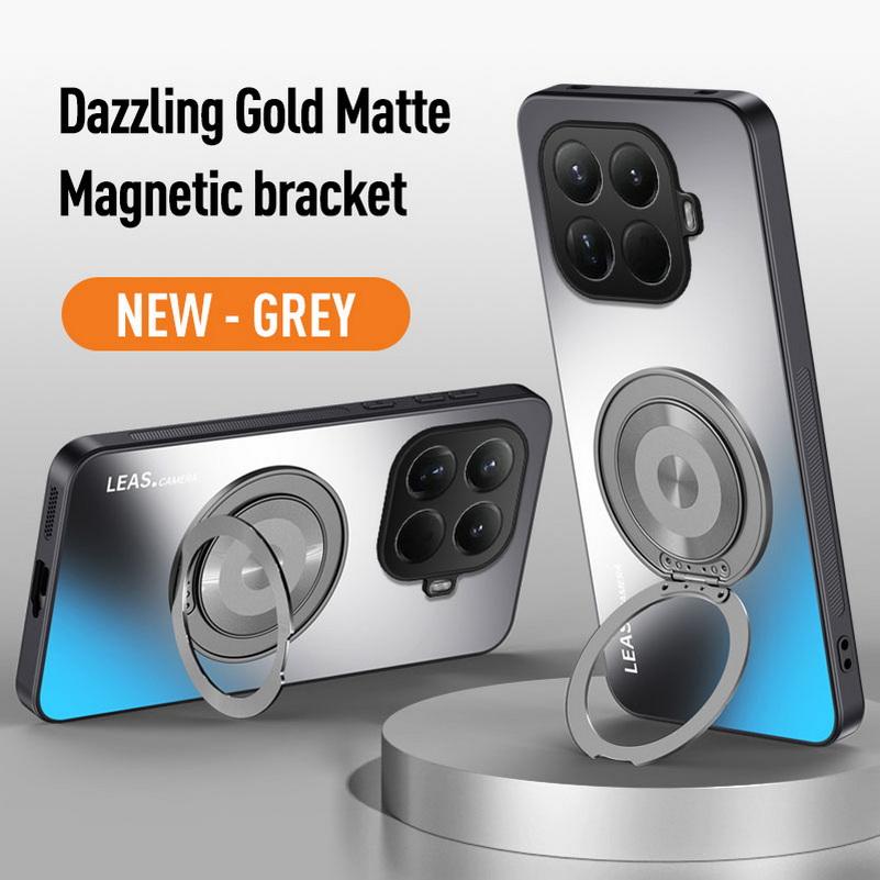 AG Matte Back Panel Metal Magnetic Bracket Case For Xiaomi 15T Pro 15t Mi 17 Pro Max 17 pro 15s 15 Ultra 14T 14 13T 13 12t Cover