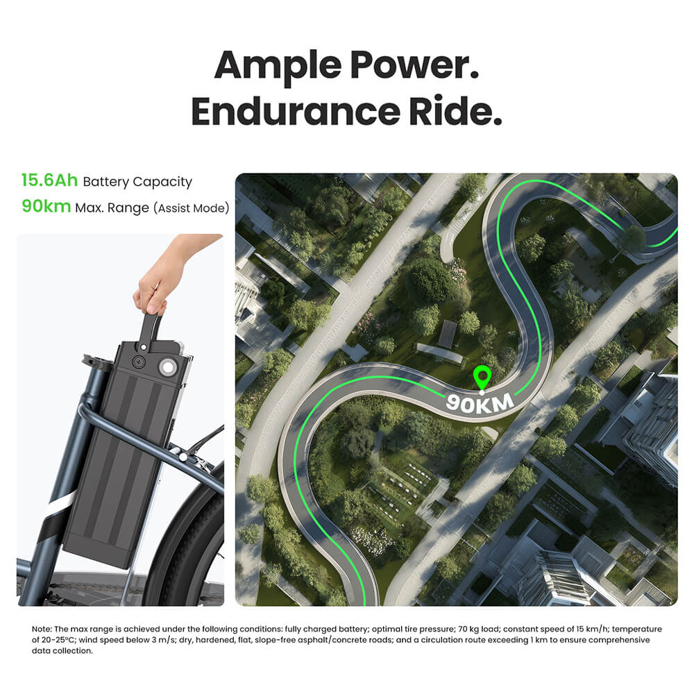 Touroll B1 Electric Bike – 90km Range, 250W Motor, Step-Through Frame, Shimano 7-Speed
