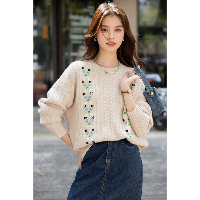 Mocana Women's Jacquard 100% Wool Sweater