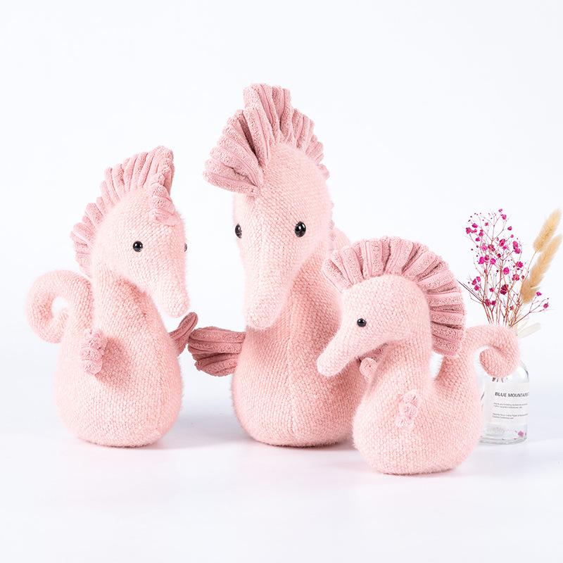 Plush Toy Soft Sea Horse Stuffed Plush Doll Animal Fish Toys Hippocampus Couple Dolls Pillow Home Decor Gifts for Children Girls