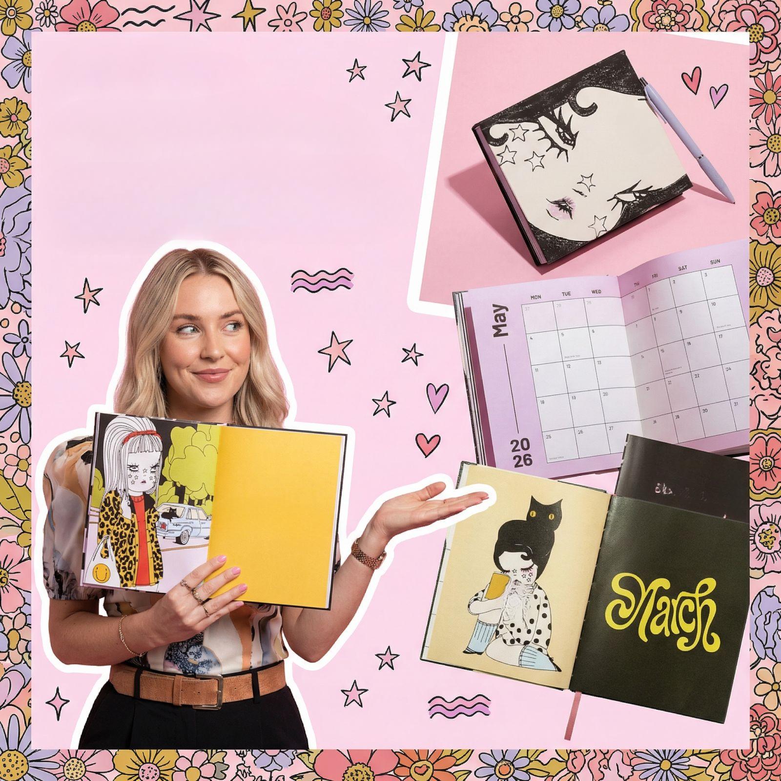 

This Premium Paper Planner Is Your Dedicated Space To Organize Goals, Track Progress, And Record Important Moments. One Size рожевий