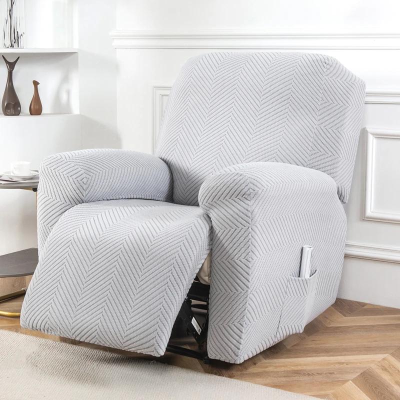 1/2/3 Seater Jacquard Recliner Sofa Cover for Living Room Stretch Single Couch Slipcovers All-inclusive Armchair Slipcovers Home