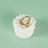 Vintage Cake Shape Ring Stand White Gypsum Ring Display Rack Plaster Ring Holder  Photo Props