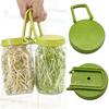 Sprout Lids with Stand Wide Mouth Jar Sprouting Lids Bean Sprouts Grow Kit Jar Lid Brackets for Sprouting