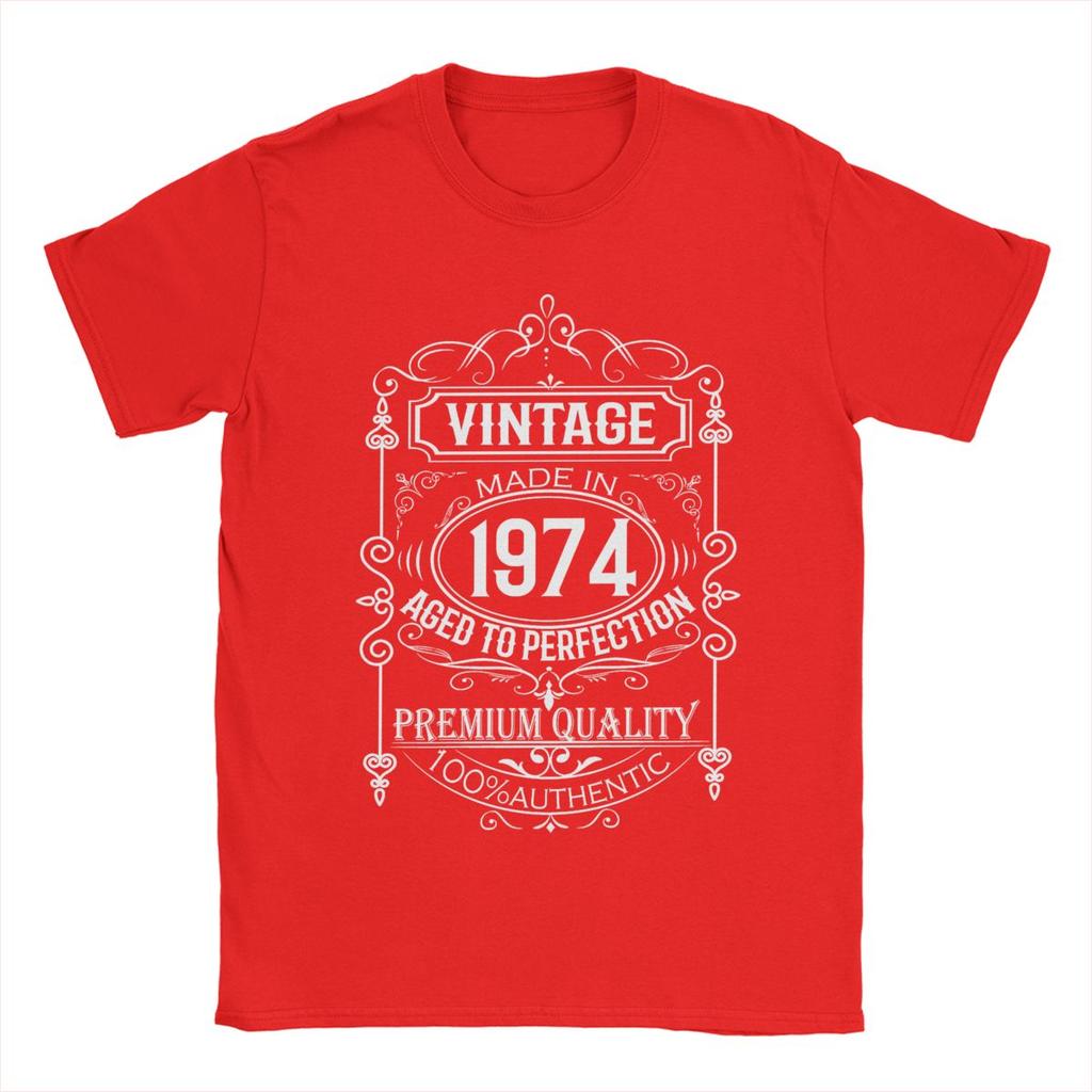 Vintage 1974 Limited Edition Made In 1974 T Shirt for Men 100% Cotton Vintage T-Shirts 50 Years Old Tee Shirt Tops Plus Size