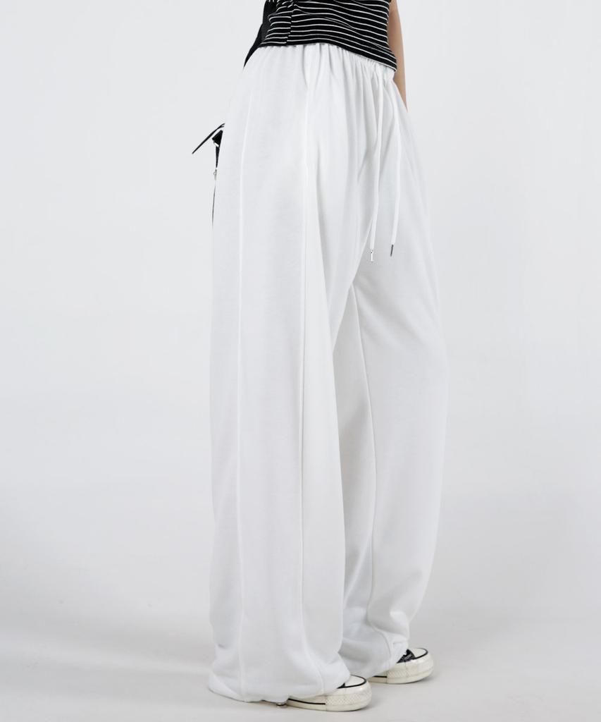 UMM Women'S Side-Point Wide Short Long String Pants 4 Colors