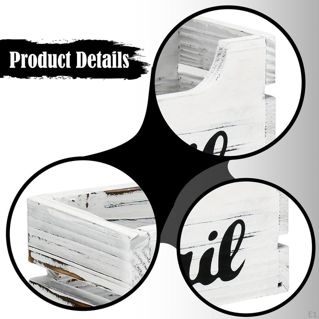 Holz Posthalter Aufbewahrungsbox Tablett für Arbeitsplatte Bauernhaus Tischplatte Briefkasten