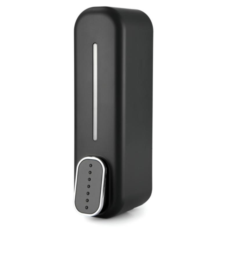 Soap Dispenser Wall Bathroom Hotel Shampoo Balsam Liquid Soap Dispenser Stainless Steel Hand Soap Dispenser | Liquid Soap Dispensers (Black)