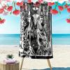 Satan-Print Strandtuch, Großes Weiches Schnelltrocknendes Handtuch für Strand Camping Schwimmen