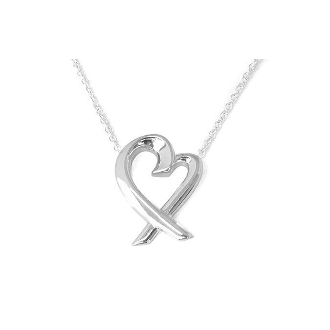 

Tiffany & Co. Paloma Picasso Heart Cross 925 Silver Necklace Women necklace 33834764 Box