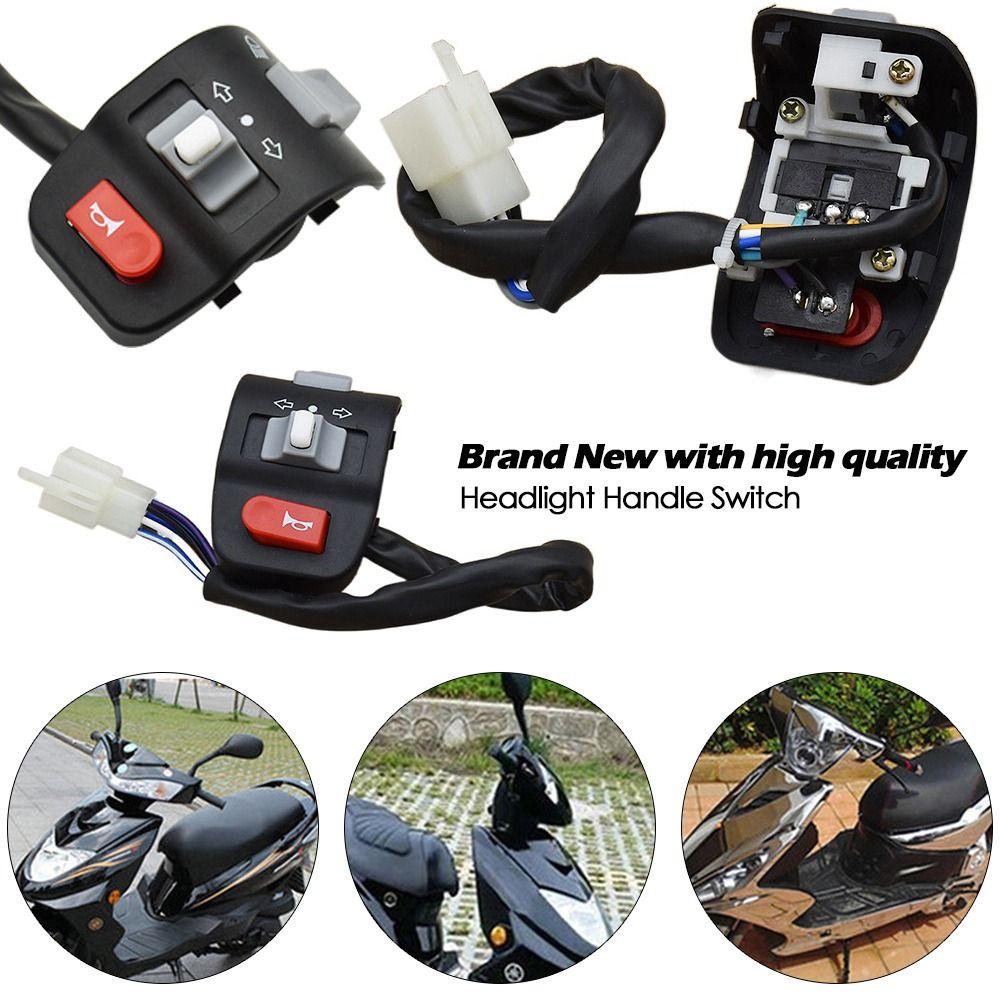 

Accessories Double Push Button Flash Switch Motorcycle Parts Horn Switch Headlight Handle Switch