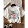 Rabbit Flower Series Print Summer Girls Clothes Tee Cotton Casual Childrens Tshirt Childrens Fashion Short Sleeved Shirt Tops