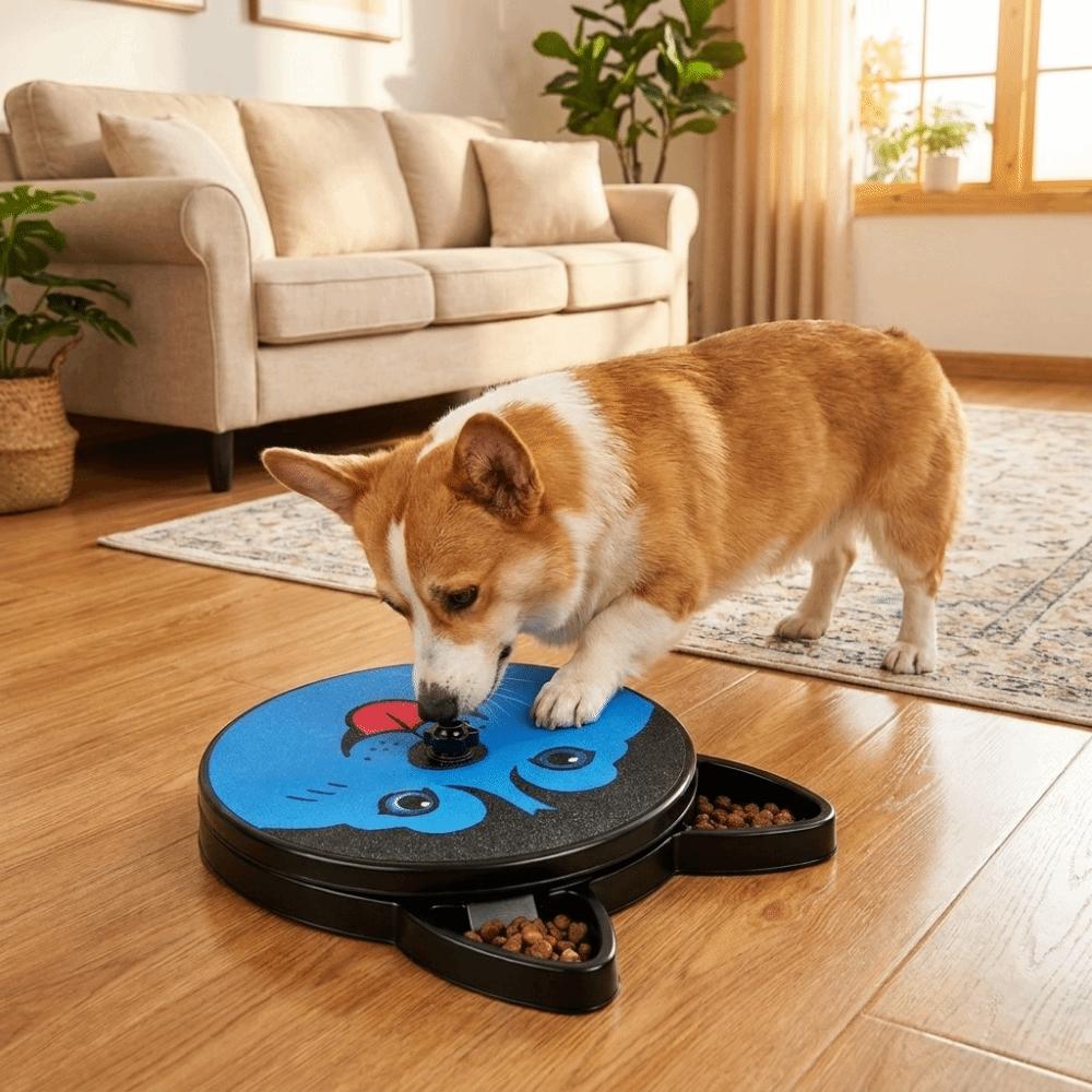 Non-Slip Pet Nail Scratch Board Wear-resistant Treats Compartment Pet Snack Dispenser Rotatable Cover Dog Nail Trimmer
