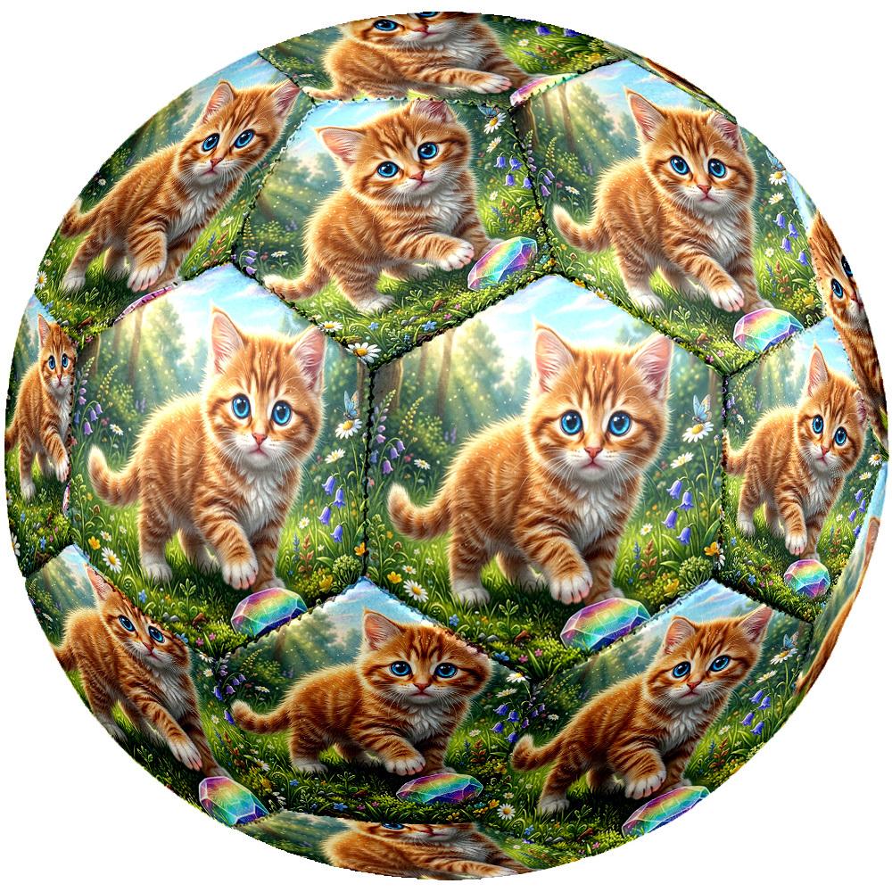 1pc Rainbow Kitten Forest Durable Size 5 Soccer Ball Professional Match Training Football Indoor &Outdoor Sports Ball p60111