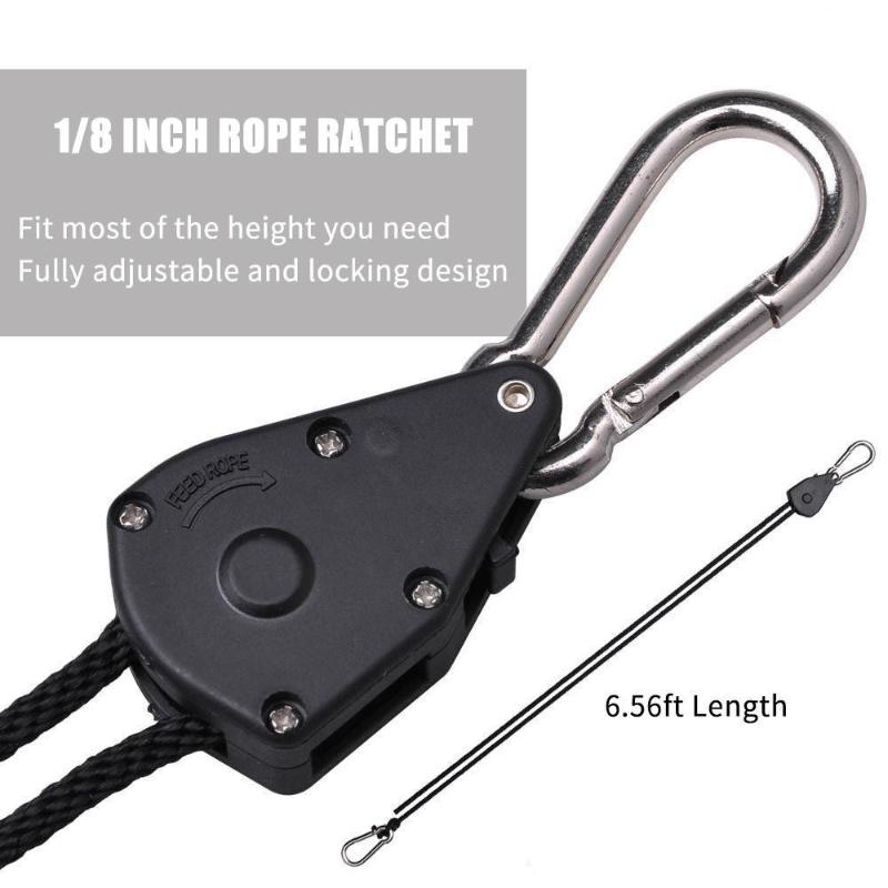 Pulley Ratchets Rope Lock Tie Down Strap 1 8 Inch Adjustable Hanger Strong Suspension for Kayak Camping Canoe Equipment Fastening