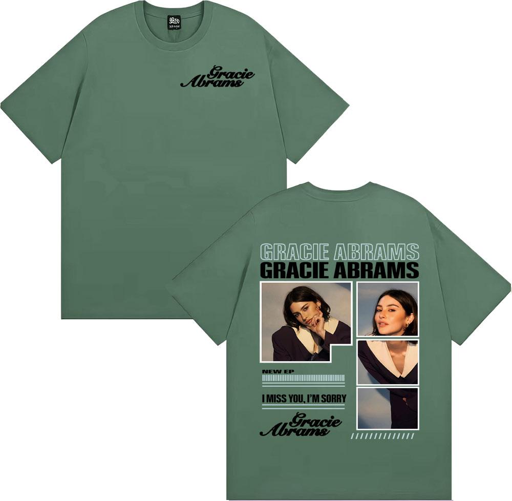 Gracie Abrams The Secret of Us Tour Cover T Shirts Men Women Fashion Trend Aesthetic T-shirts Cotton Casual Short Sleeve T Shirt