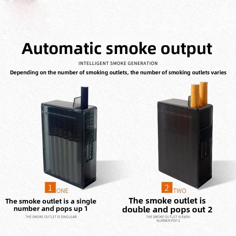 New Automatic Cigarette Box 20 Packs Automatic Cigarette Pack ABS Matte Surface Translucent Moisture-release Anti-pressure Box
