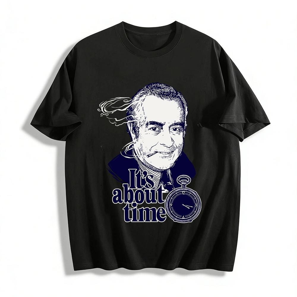 

It s About Time Vintage Portrait Pocket Watch Graphic Tee Pure cotton T-shirt XXS