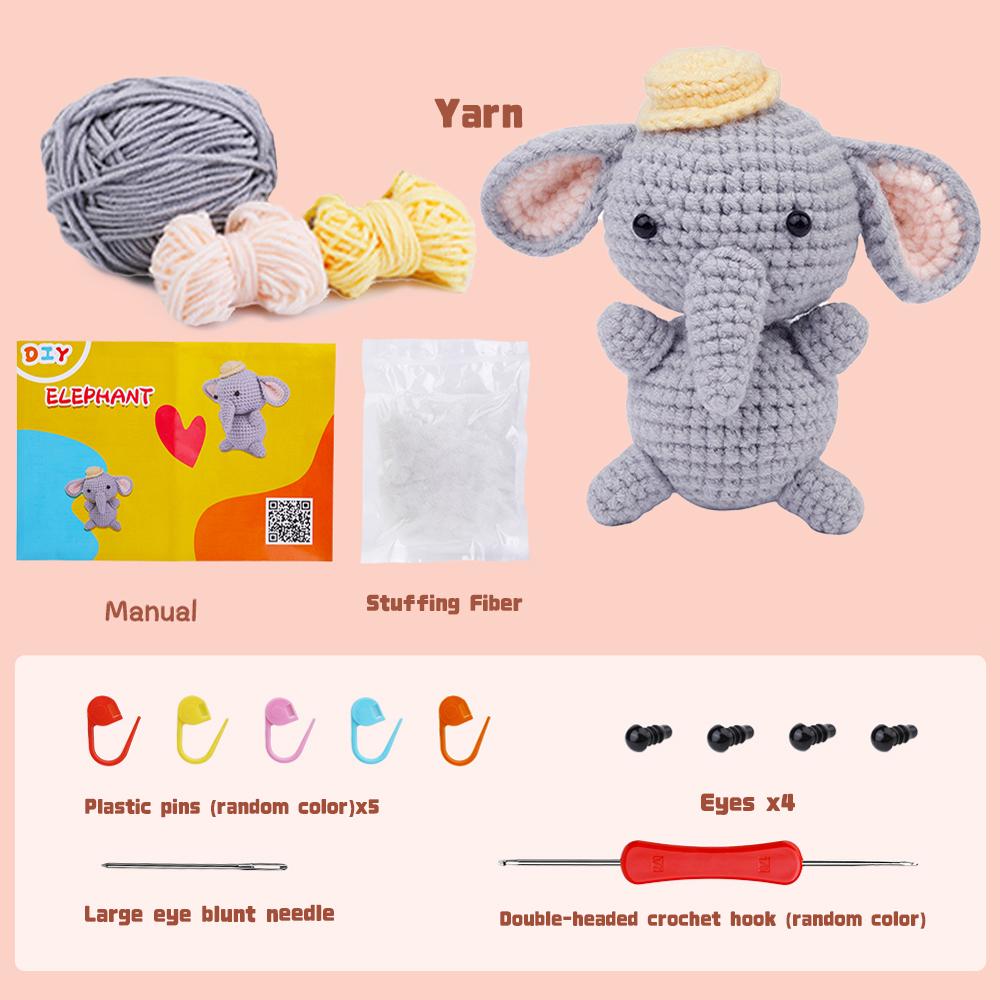 Kit De Crochet Débutant 8 Animaux – Inclut Fil, Crochet, Yeux, Rembourrage, Tutoriel Vidéo, Loisir Créatif