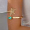 Pearl Starfish Open Armband Bangle Adjustable Armlet Bangle  Body Jewelry Accessories
