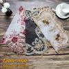 Luxury Embroidery Hand Beading Pendant Square Table Mat Living Room Desk Wall Cabinet Dust Cover Christmas Wedding Decoration