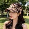 Anti-UV Sun Protection Hat Empty Top Women Sunshade Hat Adjustable Leopard Print Sun Hat  Girl