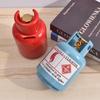 Creative Home Decorative Trinket - A Simulated Gas Cylinder-shaped Piggy Bank For Children, Made Of Plastic