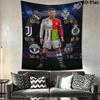 CR7 Career Milestone Tapestry, Multi Club Badge Ronaldo Stats Display Soccer Wall Art Decor